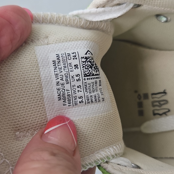 Converse - neon lime green all star low top sneakers Women 7.5 - Picture 6 of 9